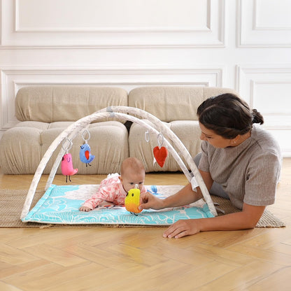 Baby Play Gym Mat,4 in 1 Baby Play Mat Activity Gym, Baby Play Mats for Babies, Portable Baby Play Gym Infant Activity Center for Newborn to Develop Motor Cognition Suitable for Newborns to Toddlers