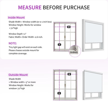 Astomi Cordless Blackout Window Shades, 20" x 72"