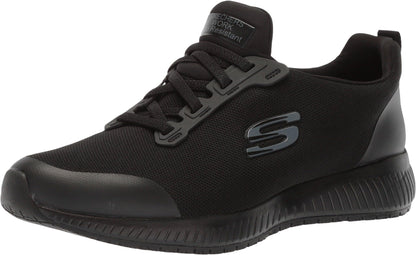 Skechers Women's Squad Sr Food Service Shoe, Black, 9.5