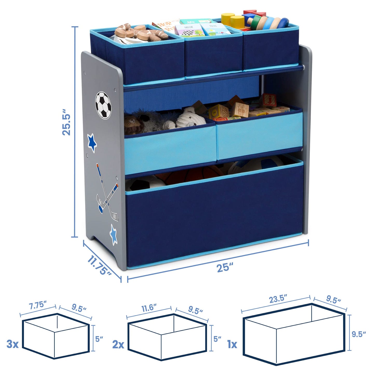 6 Bin Toy Organizer by Delta Children