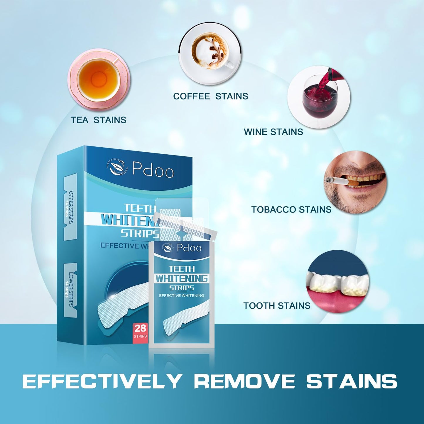 Teeth Whitening Strips for Sensitive Teeth - 28 Pack