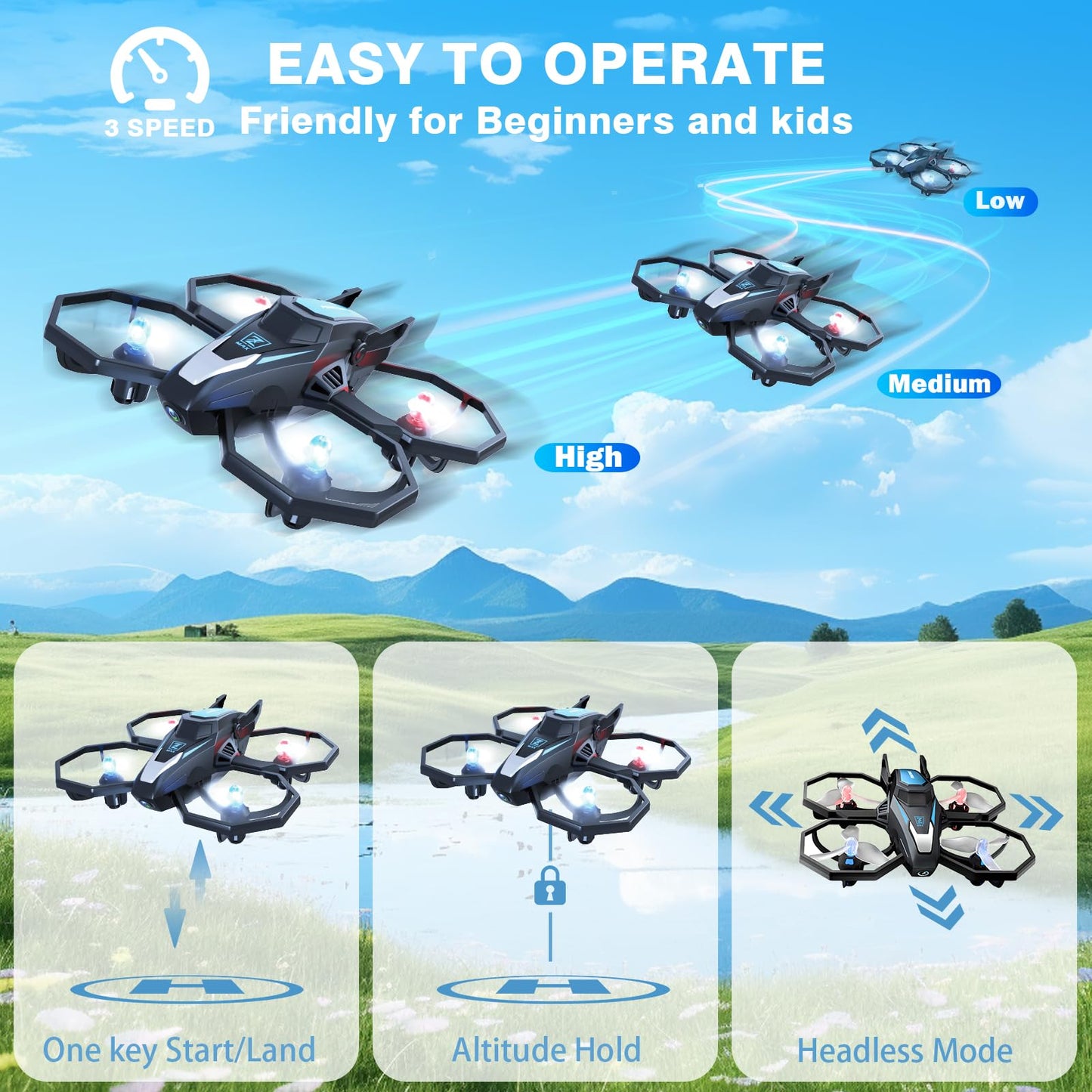YLFU 1080P FPV Mini Drone with Camera