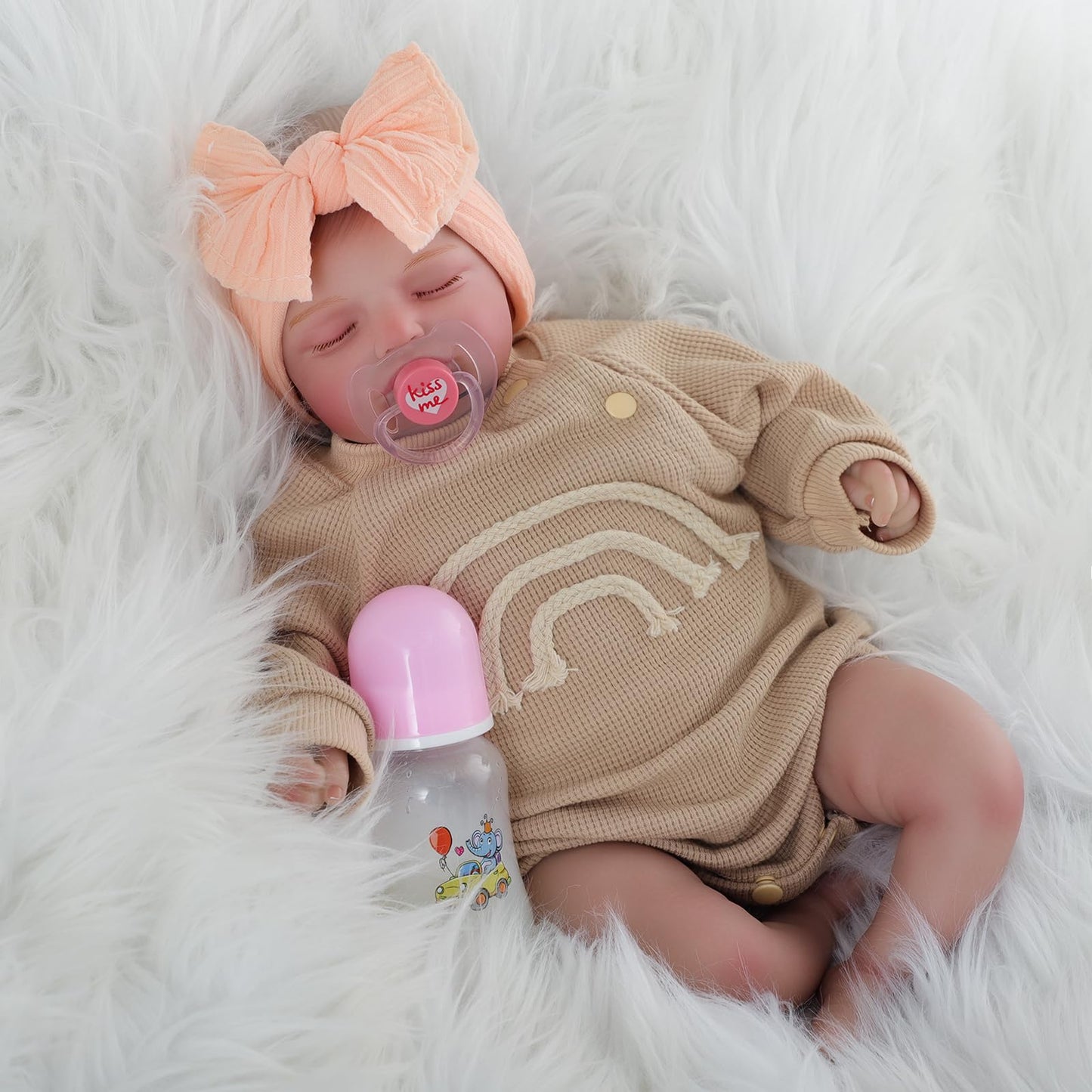 Reborn Baby Doll with Feeding Toy Kit