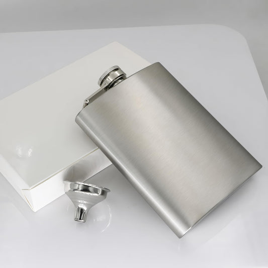 CNFLASK Brush Finish Hip Flask 304 Stainless Steel Brushed Whiskey Flask (Brushed, 7oz)