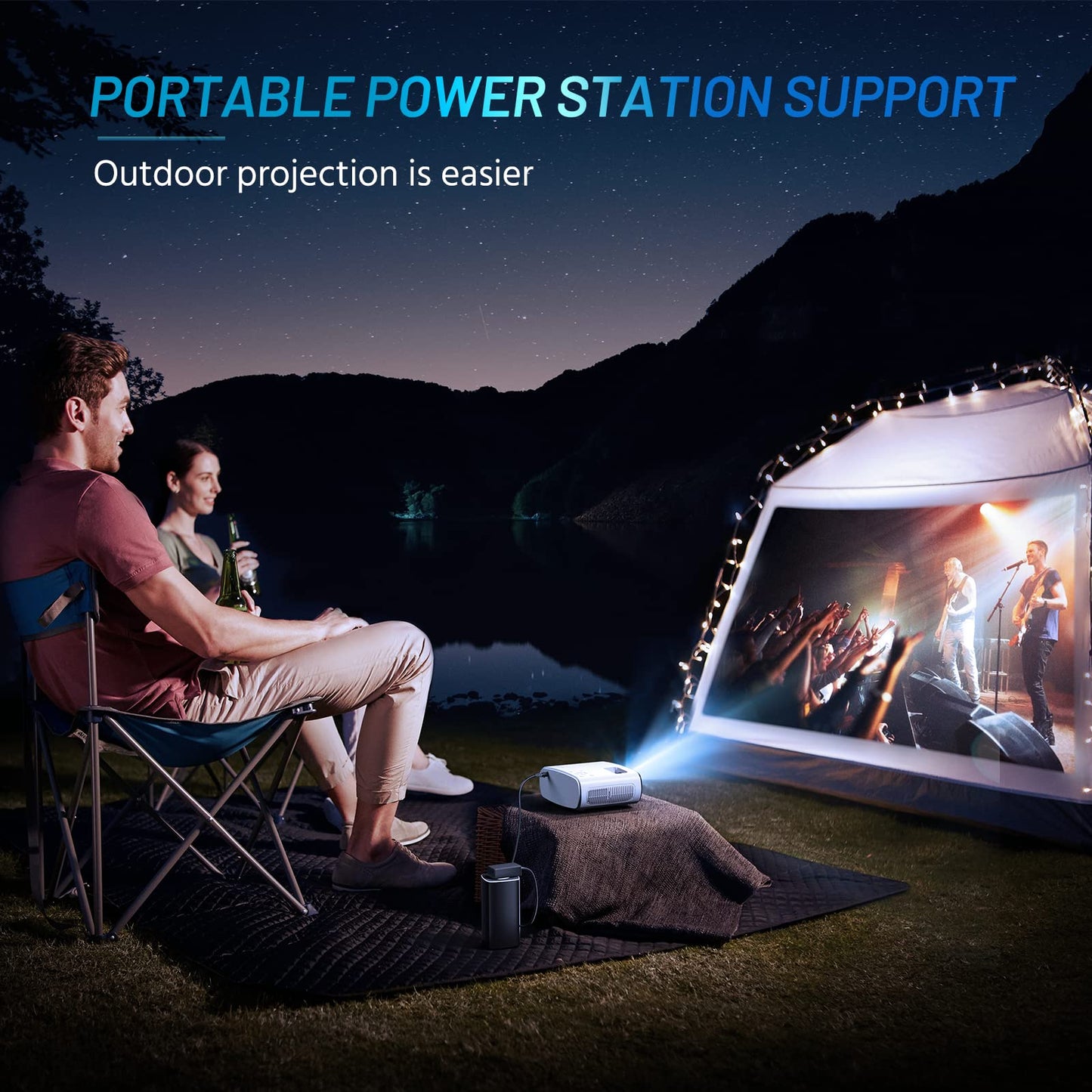 ELEPHAS Mini 1080P HD Portable Projector