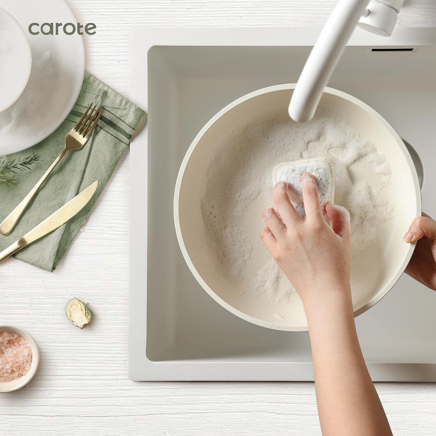 5-Piece CAROTE Nonstick Cookware Set with Detachable Handles