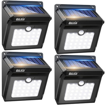 4 Pack BAXIA TECHNOLOGY Solar Motion Sensor Lights