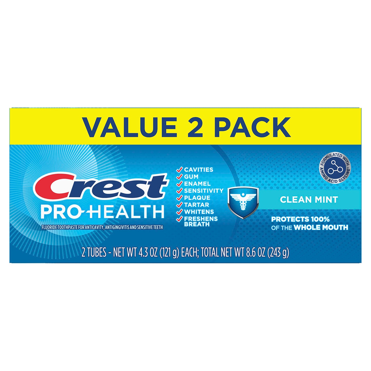 Crest Pro-Health Clean Mint Toothpaste (4.3oz) Twin Pack