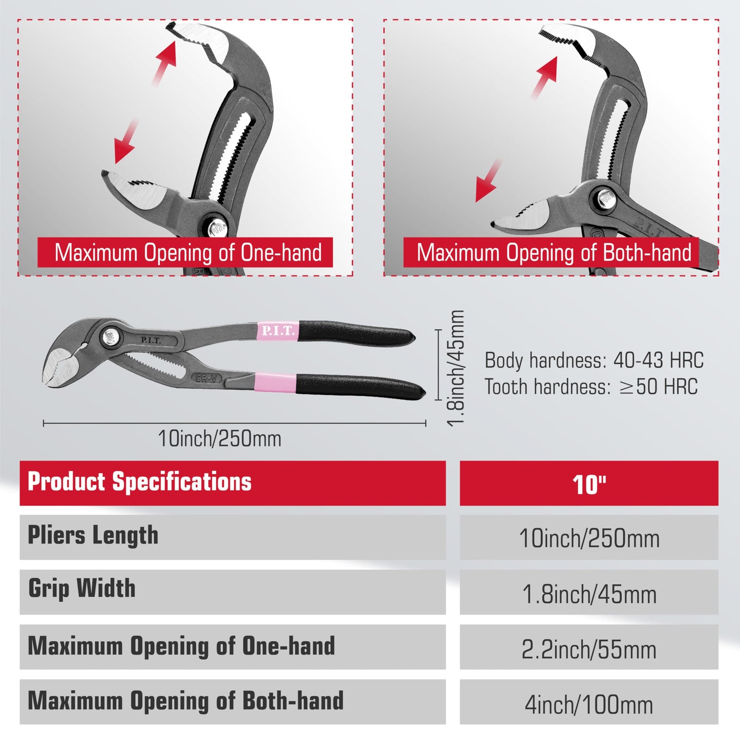 10" Adjustable Groove Joint Pliers for Repairs