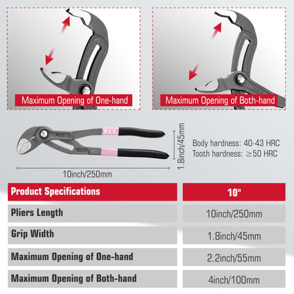 10" Adjustable Groove Joint Pliers for Repairs