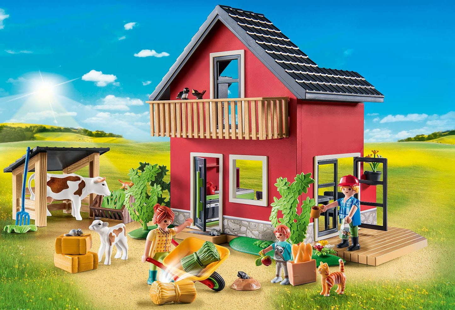 Playmobil Farmhouse Playset with Outdoor Area