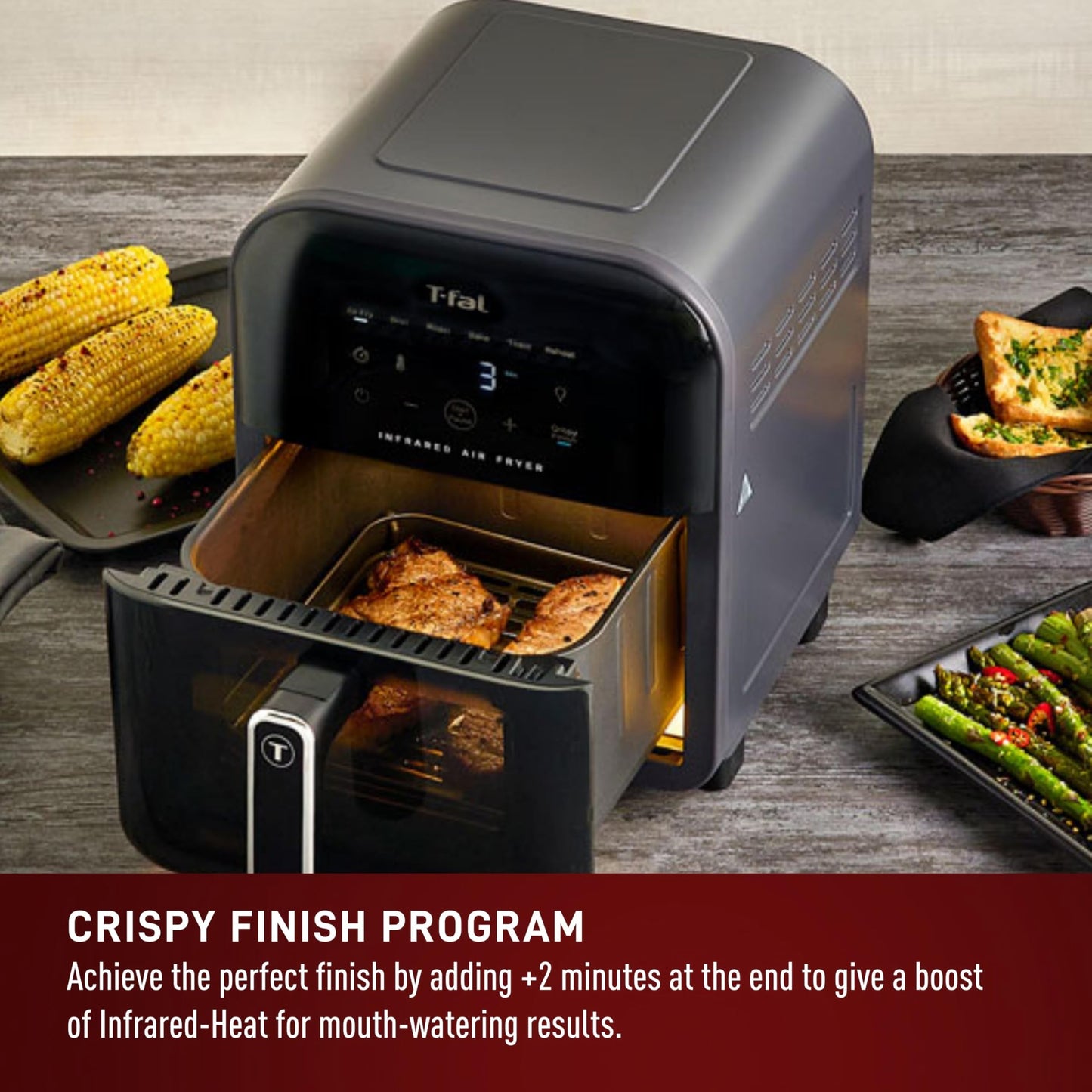 T-Fal 6qt Digital Air Fryer with 7-in-1 Functions