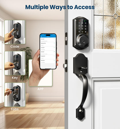 Smart Keyless Front Door Lock with Touchscreen