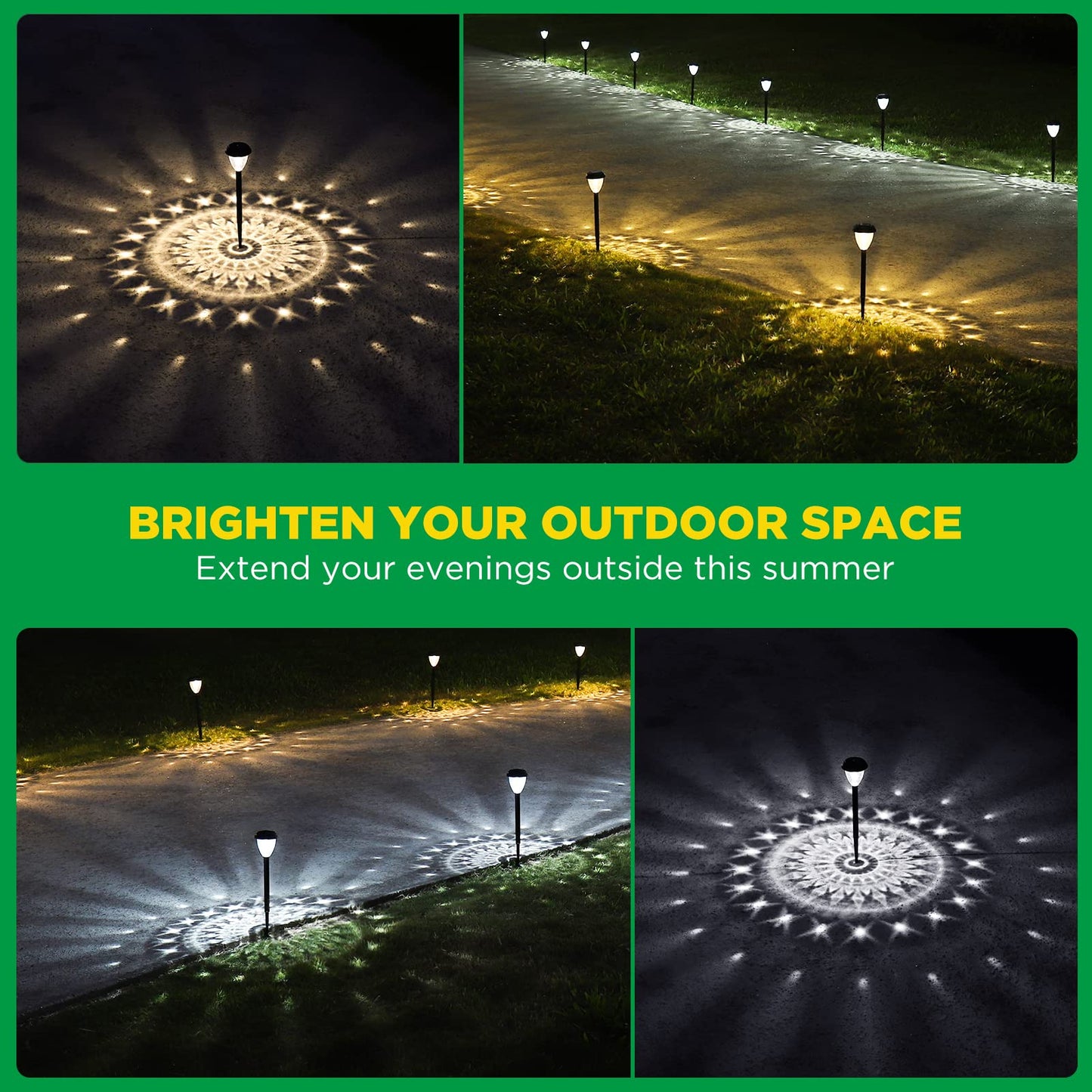 10 Pack URAGO Solar Powered Outdoor Lights