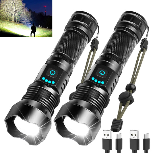 Foleto 100000 Lumen Rechargeable Tactical Flashlight