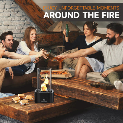 Square Ethanol Tabletop Fire Pit for Patio