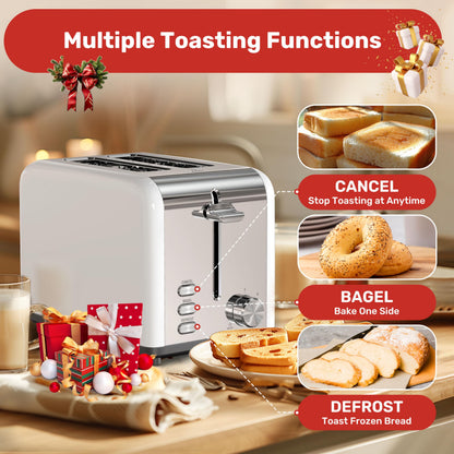 2-Slice Toaster with Extra Wide Slot & Functions