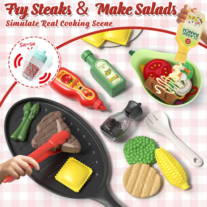 Play Food Set for Kids Kitchen Fun