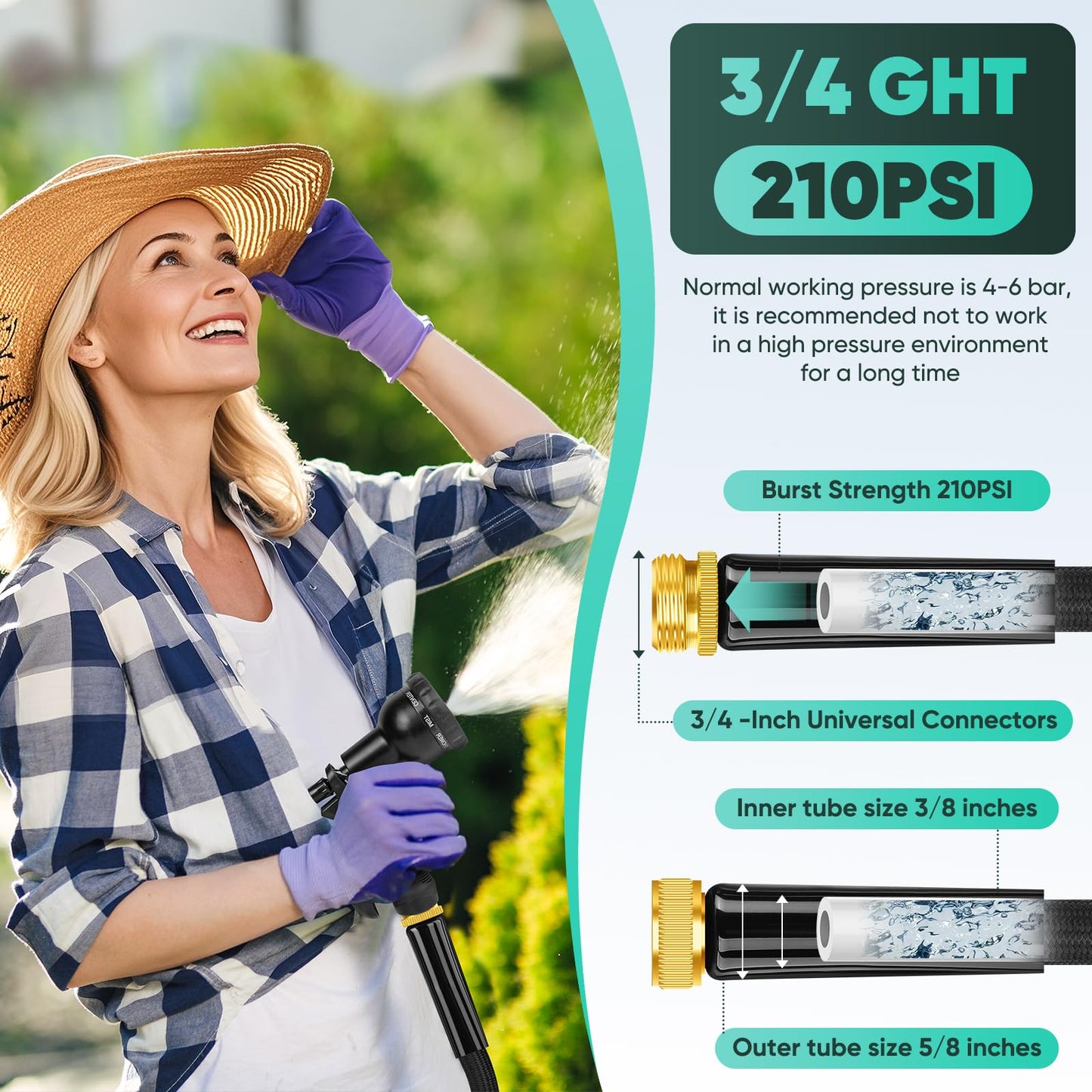 100FT Non-Expanding Garden Hose by Lipoliftco