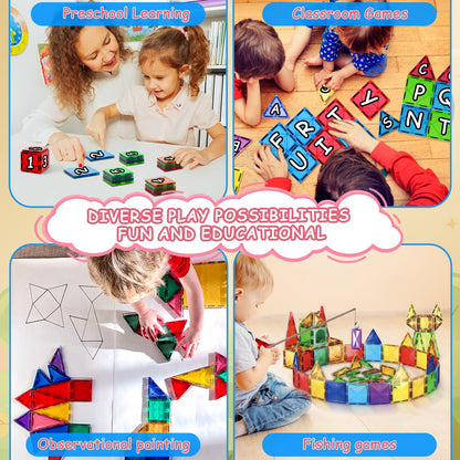 Magnetic Building Tiles for Kids by Lotmey