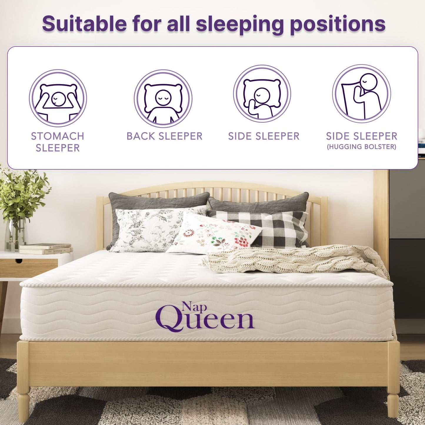 NapQueen Twin-XL 6" Innerspring Mattress, Medium Feel