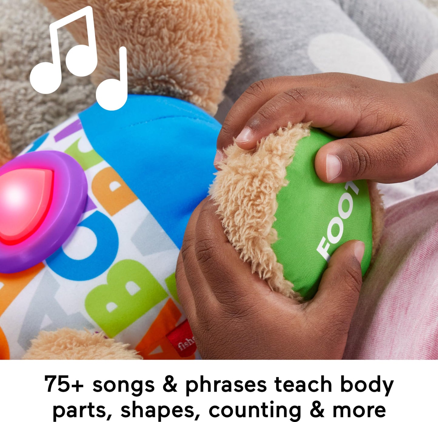 Fisher-Price Baby & Toddler Toy Laugh & Learn Smart Stages Puppy Musical Plush with Lights & Phrases for Infants Ages 6+ Months