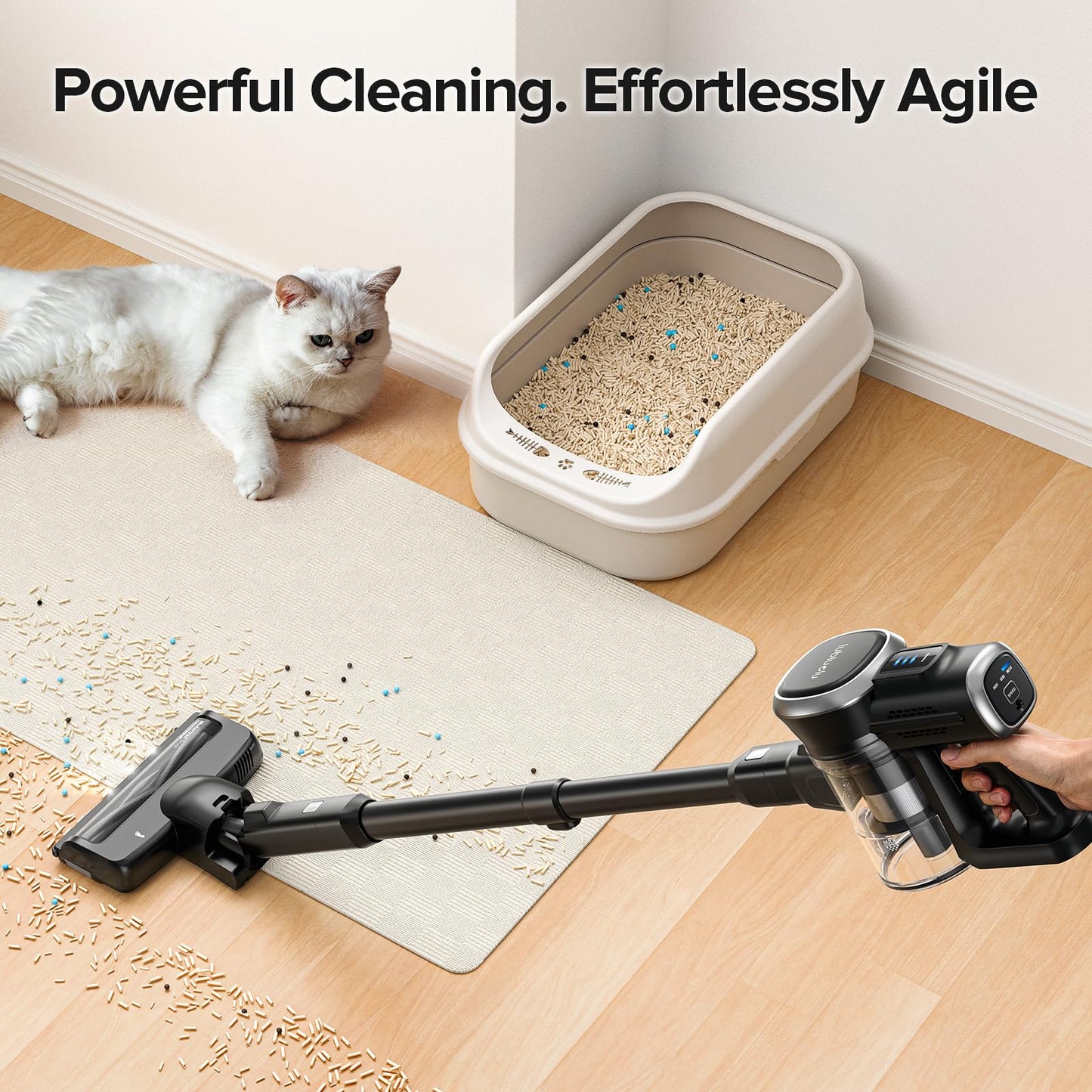 Lubluelu Cordless Stick Vacuum Cleaner for Pets