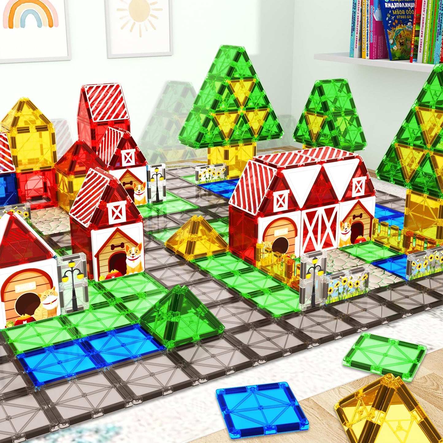 Magnetic Tiles Educational Toy Set for Kids