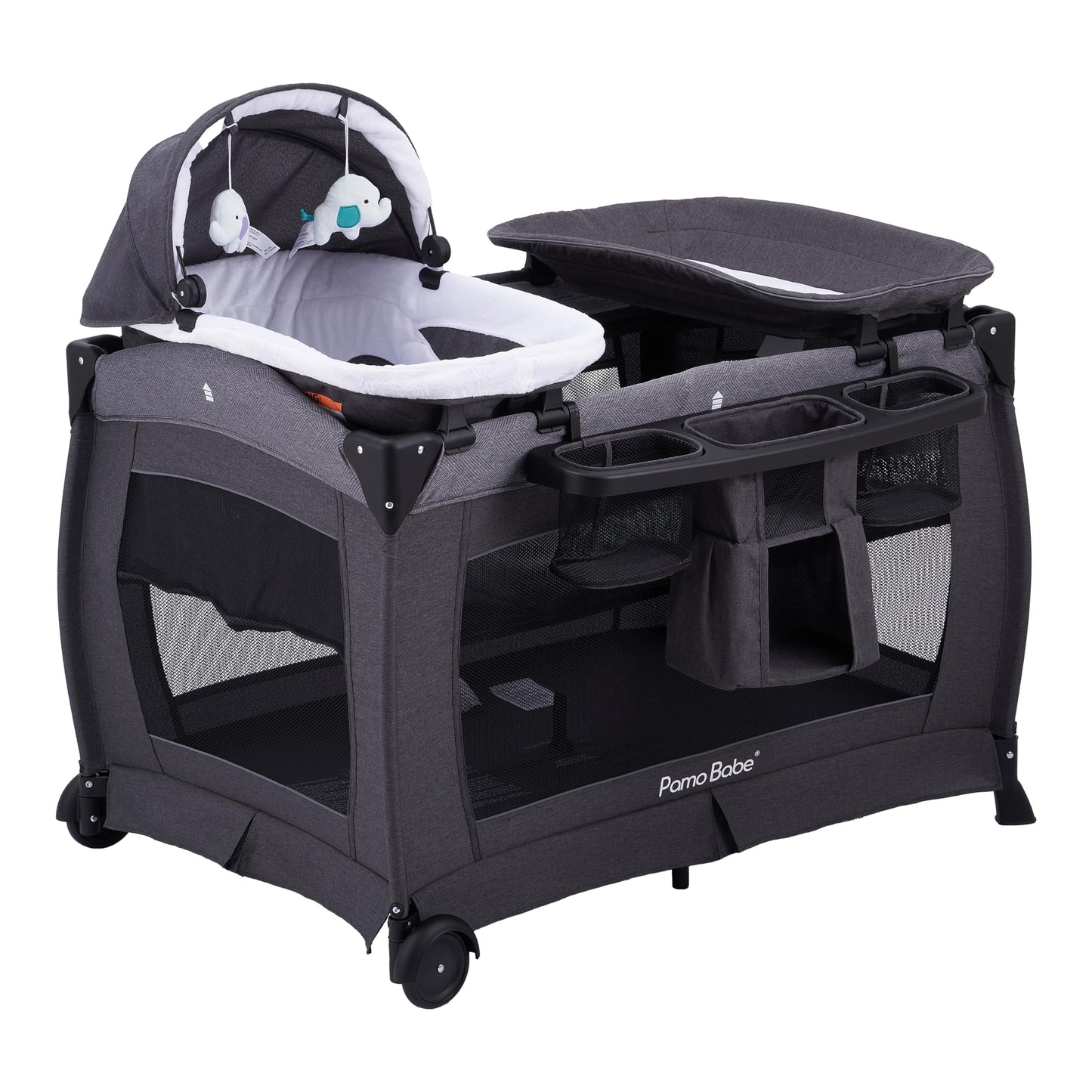 Pamo Babe Portable Playpen with Mattress and Changing Table