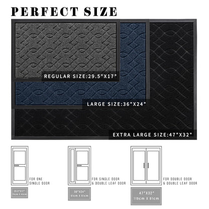 Yimobra Waterproof Non-Slip Outdoor Door Mat