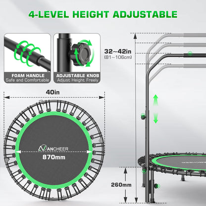 ANCHEER Indoor Mini Rebounder Trampoline for All Ages