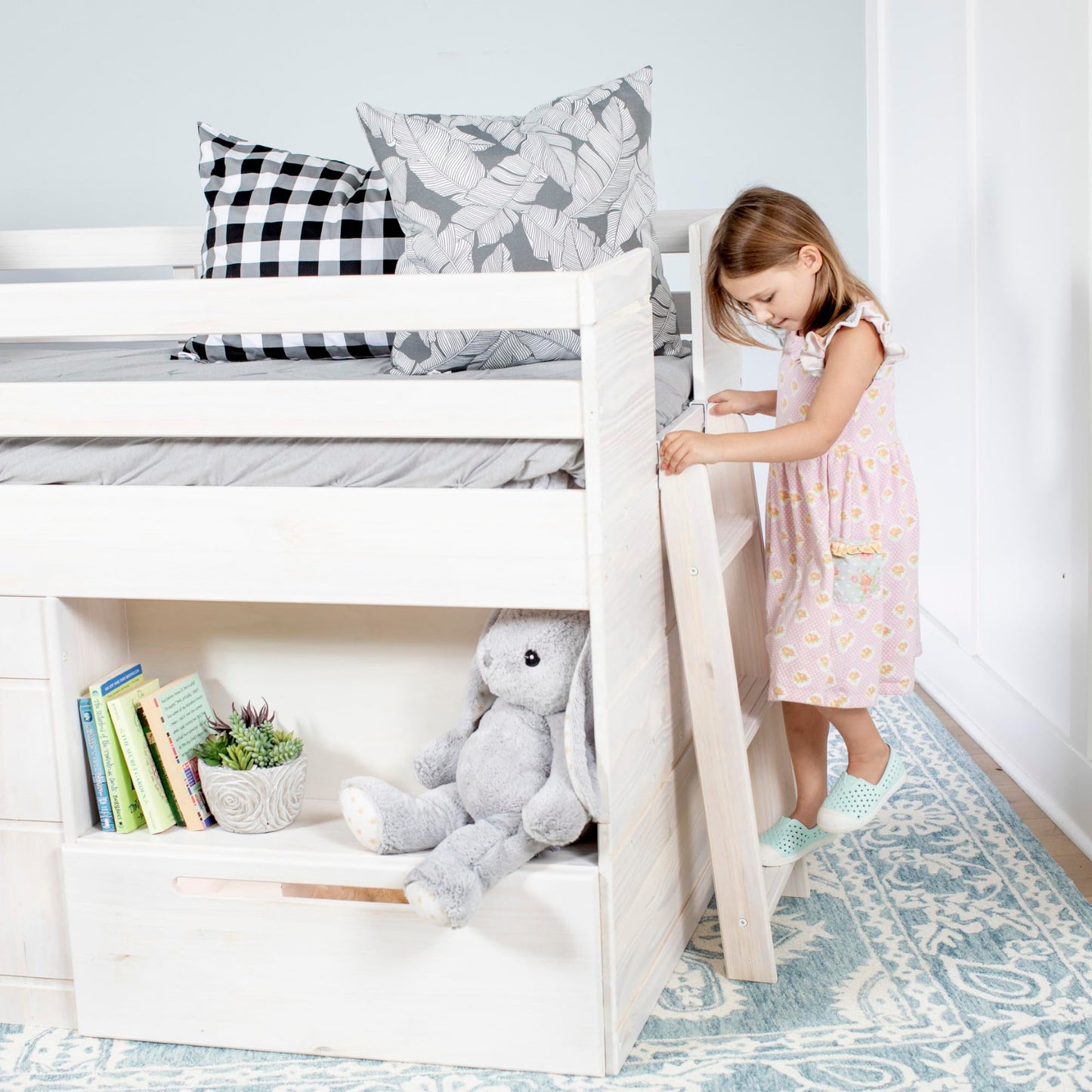 Max & Lily Twin Loft Bed with Storage Drawer