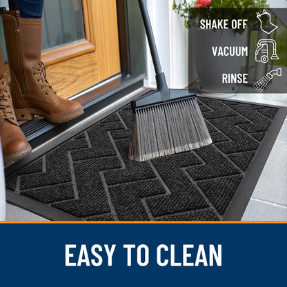 OLANLY Waterproof All-Weather Door Mat, 29.5x17