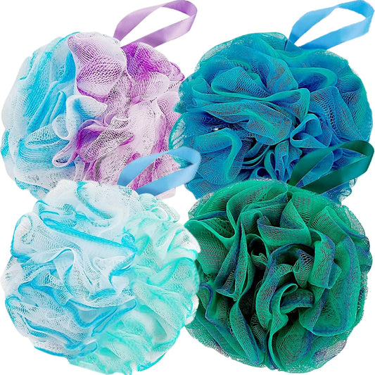 4 Pack Loofah Sponges for Body Scrubbing
