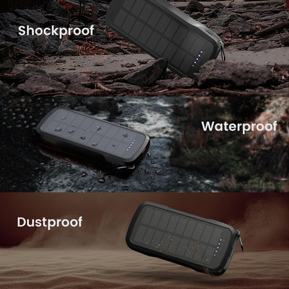 10000mAh Solar Power Bank with Dual USB Outputs