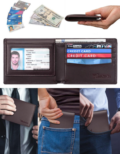 Slim RFID Bifold Wallet for Men - Travelambo