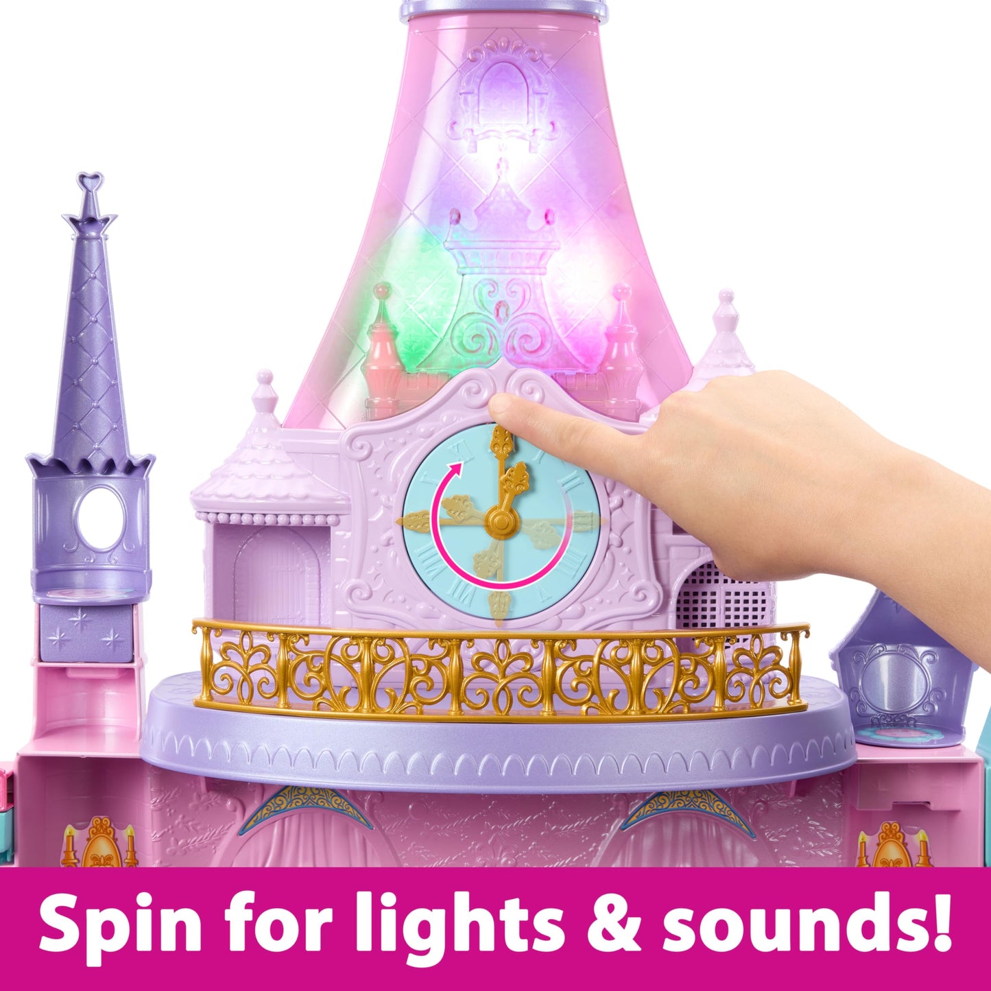 Mattel Disney Princess Doll House Ultimate Castle (4 ft Tall), Lights & Sounds, 3 Levels, 25+ Furniture & Accessories