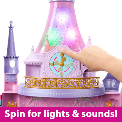 Mattel Disney Princess Doll House Ultimate Castle (4 ft Tall), Lights & Sounds, 3 Levels, 25+ Furniture & Accessories