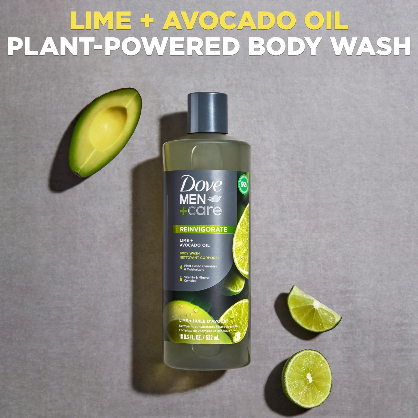 DOVE MEN + CARE Body Wash with Lime & Avocado