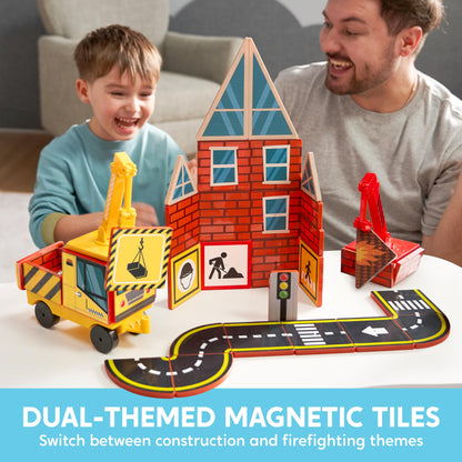 40PCS Magnetic Rescue City Set for Kids