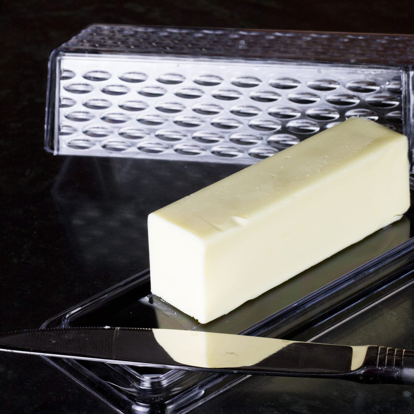 Chef Craft Clear Plastic Butter Dish, 7 Inches