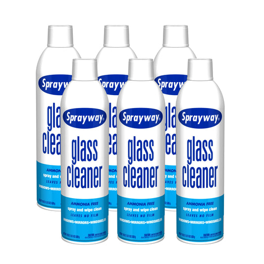 Sprayway Glass Cleaner Foaming Spray 19 oz, 6 Pack
