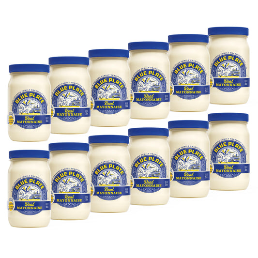 Blue Plate Real Mayonnaise, 8 oz Jar, Pack of 12