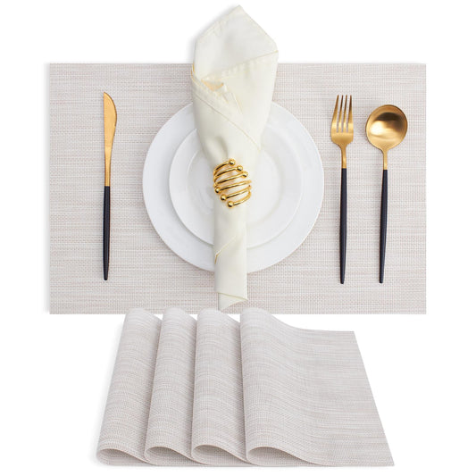 Set of 4 Woven Heat Resistant Placemats