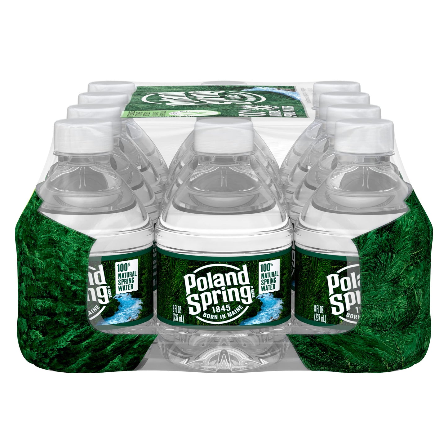 12 Pack Poland Spring Bottled Water, 8 Fl Oz