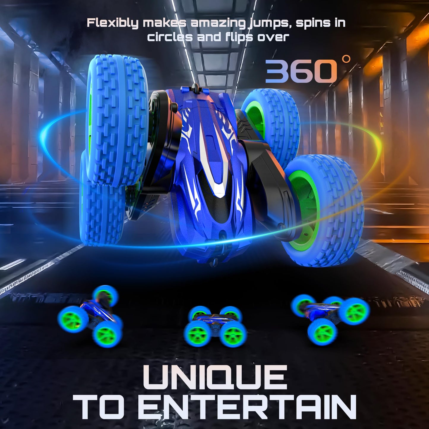 SHARKOOL Remote Control Stunt Car for Kids