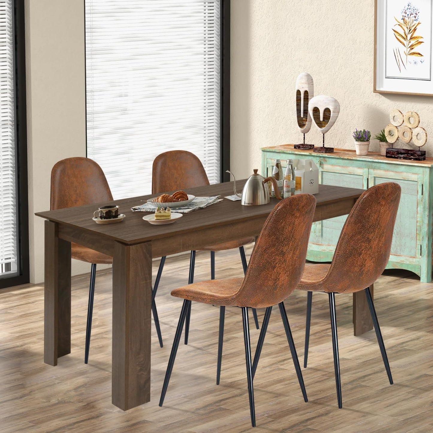 Set of 4 Upholstered Dining Chairs