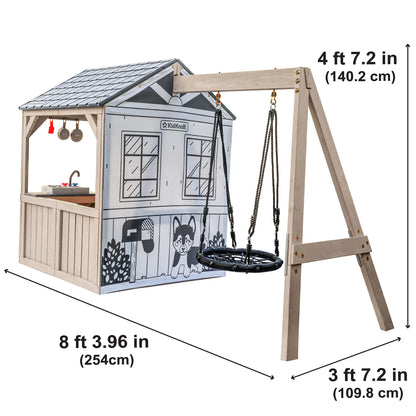 KidKraft Savannah Swing Wooden Playhouse with Kitchen