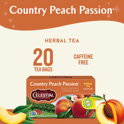 Celestial Seasonings Peach Passion Herbal Tea Bags