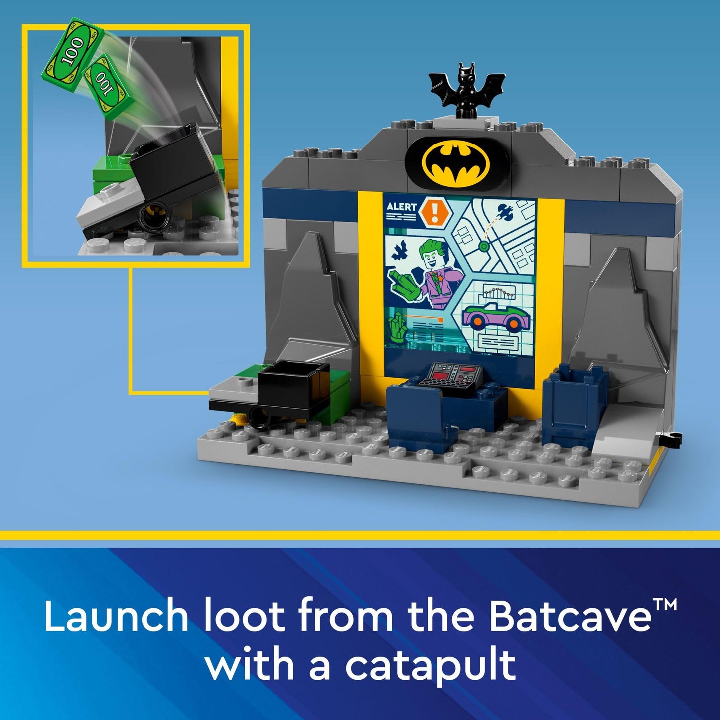 LEGO DC Batman: The Batcave with Batman, Batgirl & The Joker, Fun Super Hero Toy, Gift for Kids Ages 4 and Up with Batman Action Figures, 76272